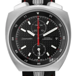 Seamaster Bullhead Co-Axial Chronograph 43x43mm Svart/Läder Ø43 mm