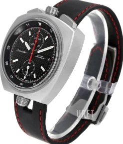 Seamaster Bullhead Co-Axial Chronograph 43x43mm Svart/Läder Ø43 mm