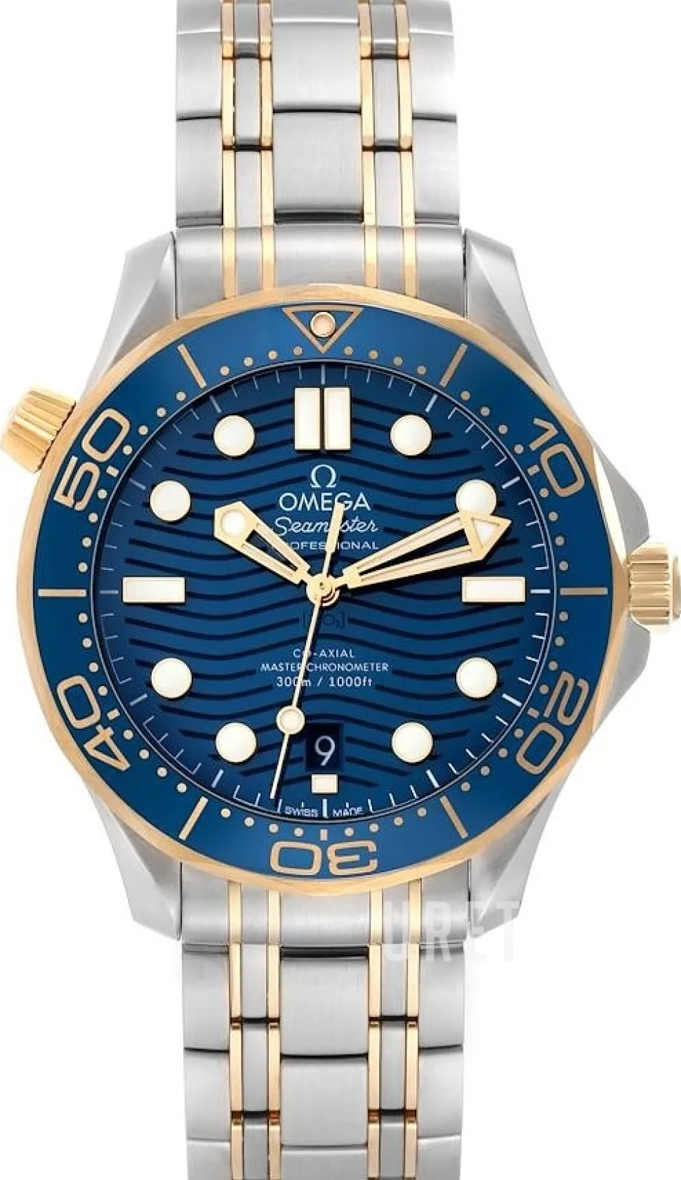 Seamaster Diver 300m Blå/18 karat gult guld Ø42 mm