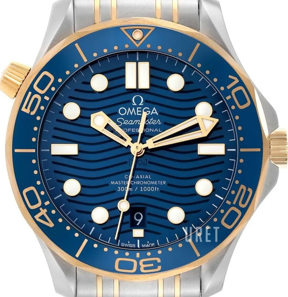 Seamaster Diver 300m Blå/18 karat gult guld Ø42 mm