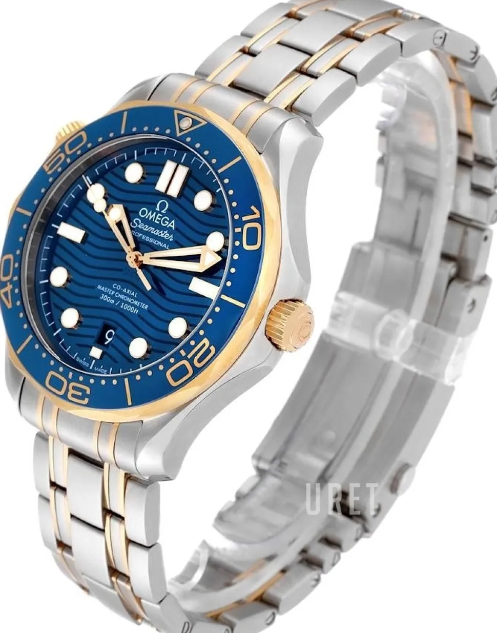 Seamaster Diver 300m Blå/18 karat gult guld Ø42 mm