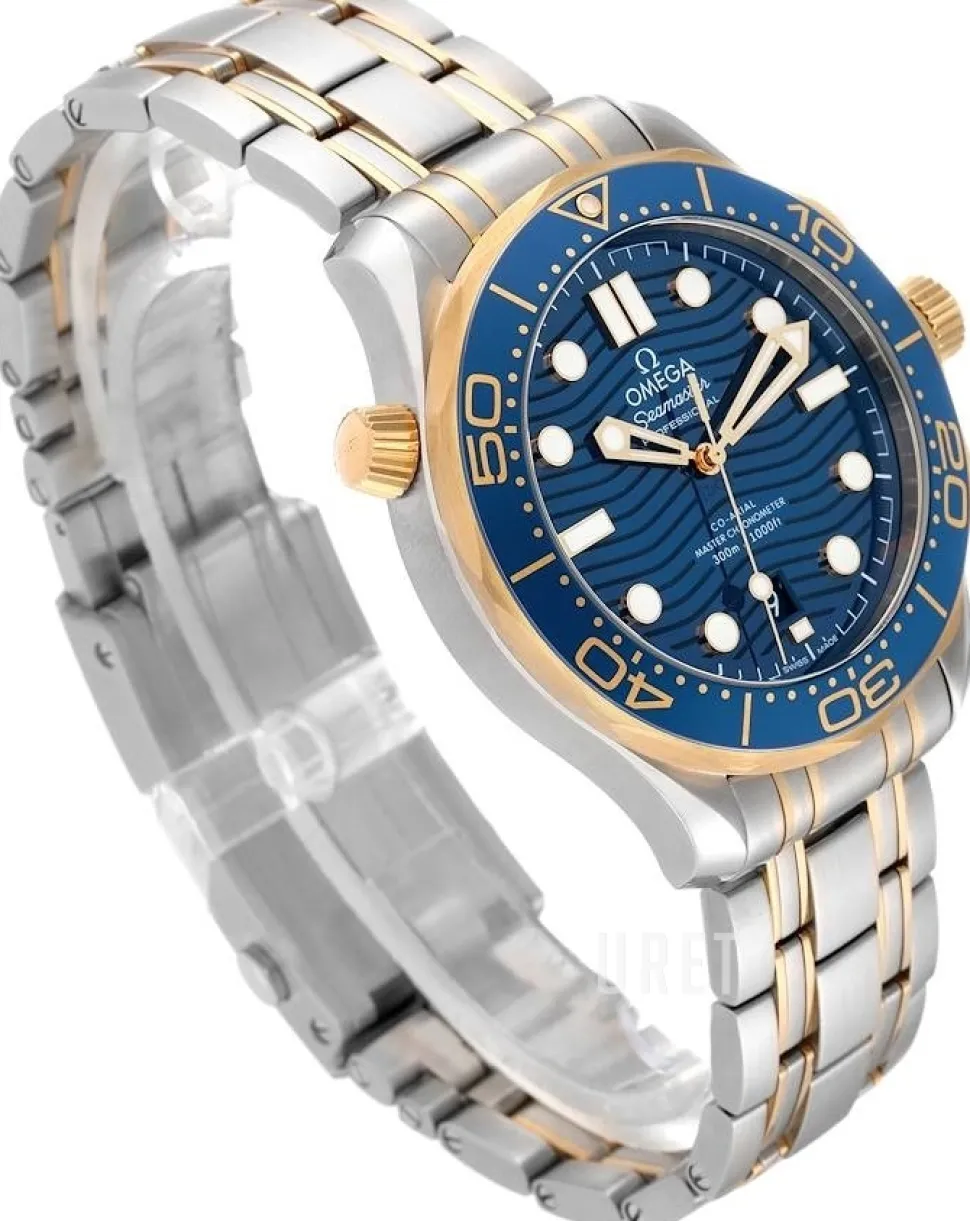 Seamaster Diver 300m Blå/18 karat gult guld Ø42 mm