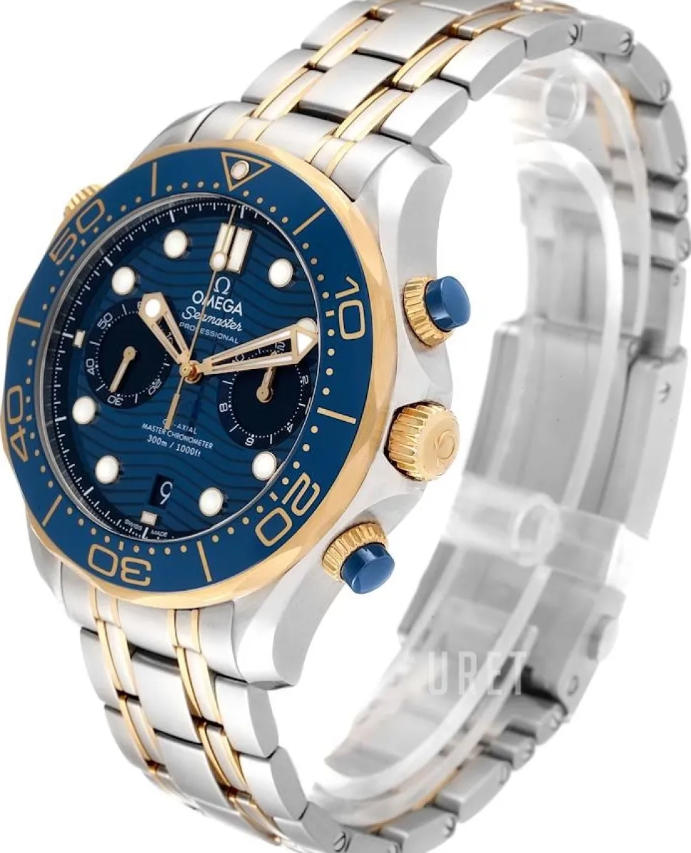 Seamaster Diver 300M Blå/18 karat gult guld Ø44 mm