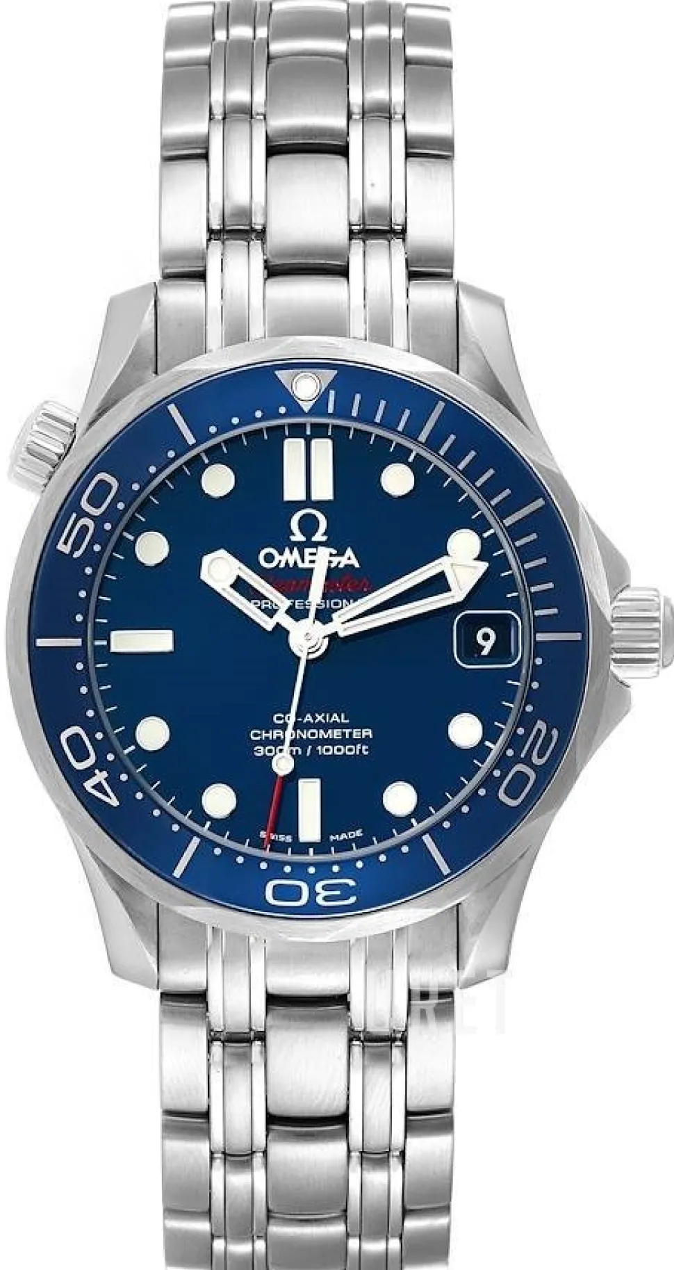 Seamaster Diver 300m Co-Axial 36.25mm Blå/Stål Ø36.25 mm