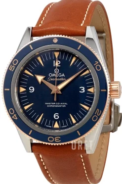 Seamaster Diver 300m Master Co-Axial 41mm Blå/Läder Ø41 mm