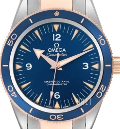 Seamaster Diver 300m Master Co-Axial 41mm Blå/18 karat roséguld Ø41 mm