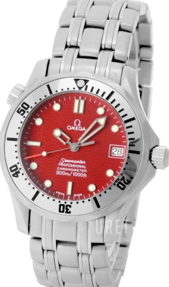 Seamaster Diver 300m Röd/Stål Ø36 mm