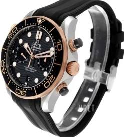 Seamaster Diver 300M Svart/Gummi Ø44 mm