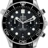 Seamaster Diver 300M Svart/Gummi Ø44 mm