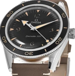 Seamaster 300M Svart/Läder Ø41 mm