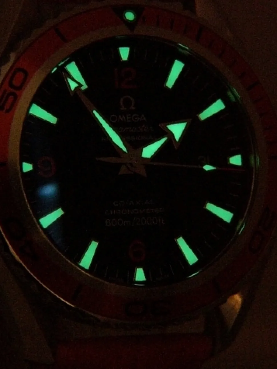 Seamaster Planet Ocean Big Size Svart/Läder Ø45.5 mm