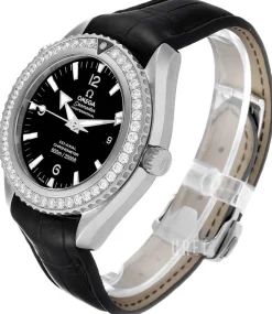 Seamaster Planet Ocean Big Size Svart/Läder Ø45.5 mm