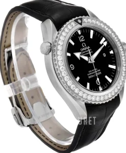 Seamaster Planet Ocean Big Size Svart/Läder Ø45.5 mm