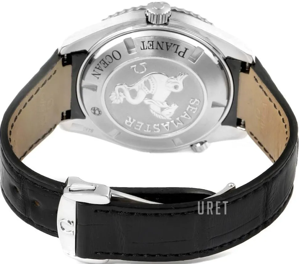 Seamaster Planet Ocean Big Size Svart/Läder Ø45.5 mm