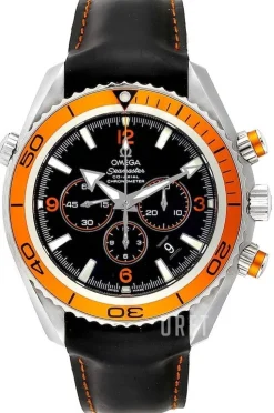 Seamaster Planet Ocean Chrono Svart/Gummi Ø45.5 mm