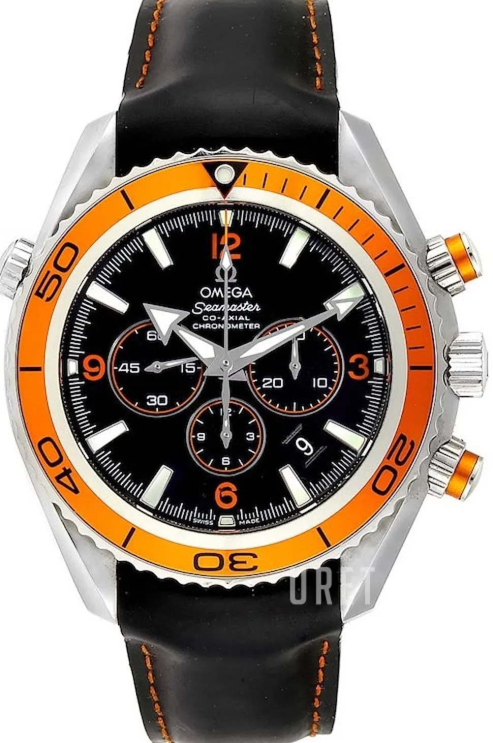 Seamaster Planet Ocean Chrono Svart/Gummi Ø45.5 mm