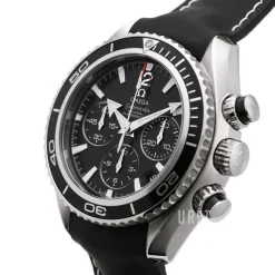 Seamaster Planet Ocean Chrono Svart/Läder Ø37.5 mm