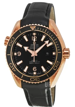 Seamaster Planet Ocean 600m Co-Axial 37.5mm Svart/Läder Ø37.5 mm