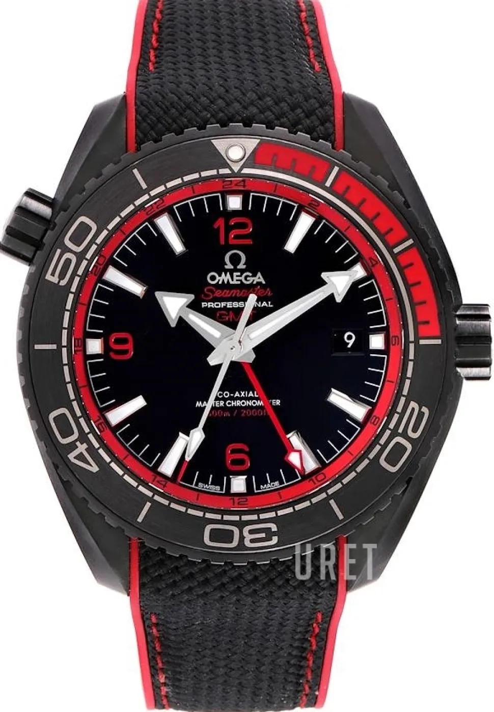 Seamaster Planet Ocean 600M Svart/Gummi Ø45.5 mm