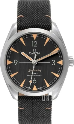 Seamaster Railmaster Svart/Läder Ø40 mm