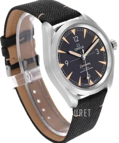 Seamaster Railmaster Svart/Läder Ø40 mm