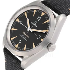 Seamaster Railmaster Svart/Läder Ø40 mm