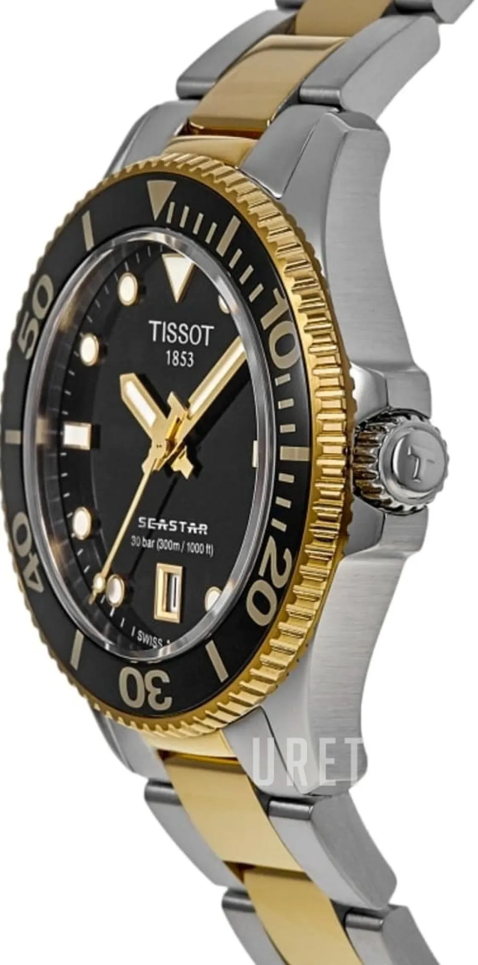 Seastar Svart/Gulguldtonat stål Ø36 mm