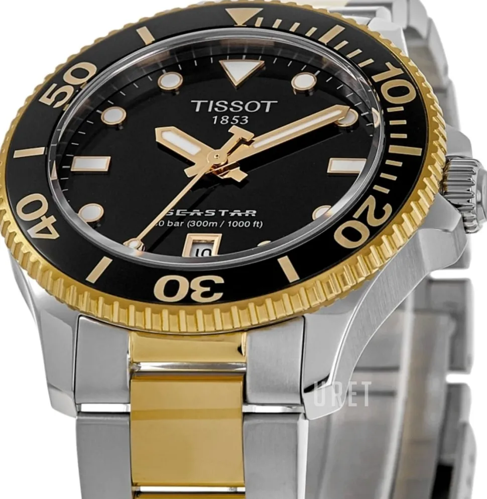 Seastar Svart/Gulguldtonat stål Ø36 mm