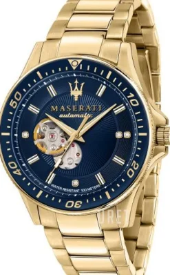 Sfida Blå/Gulguldtonat stål Ø44 mm