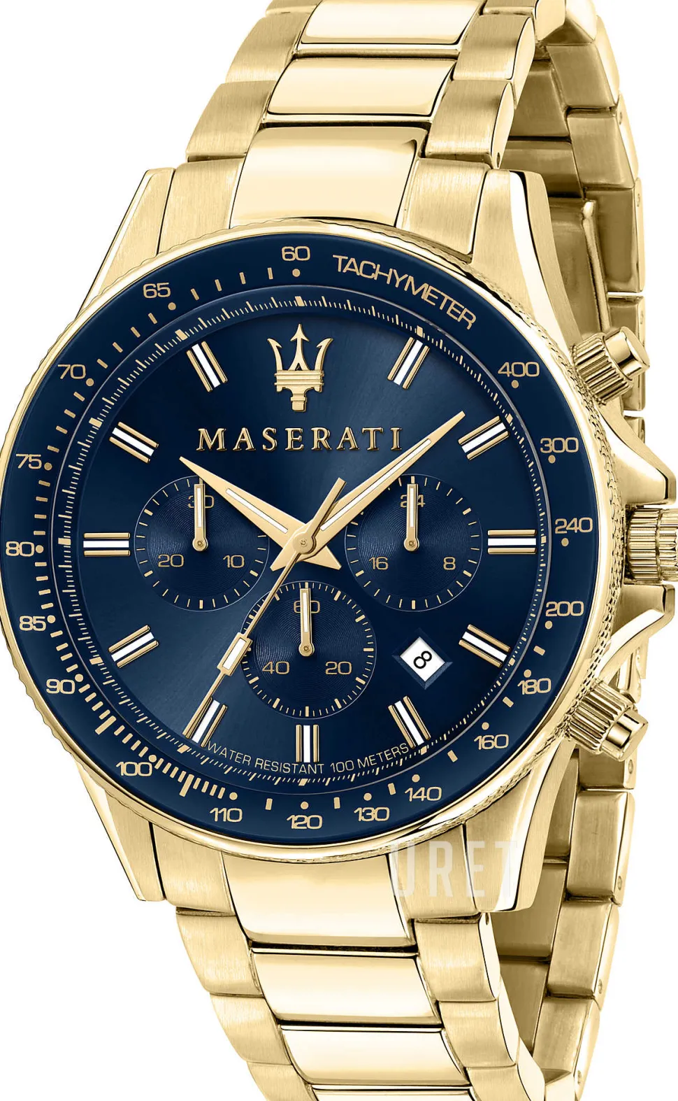 Sfida Blå/Gulguldtonat stål Ø44 mm