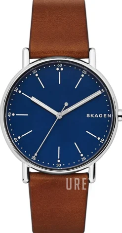 Signatur Blå/Läder Ø40 mm