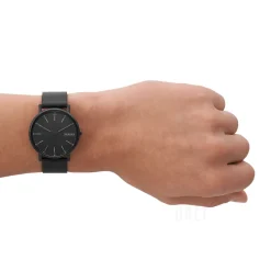 Signatur Svart/Läder Ø40 mm