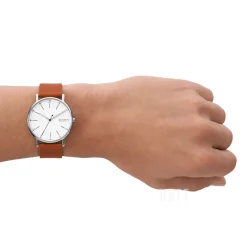 Signatur Vit/Läder Ø40 mm