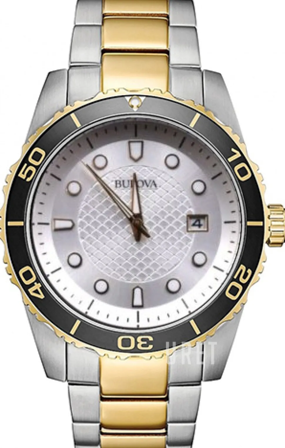 Silverfärgad/Gulguldtonat stål Ø43 mm