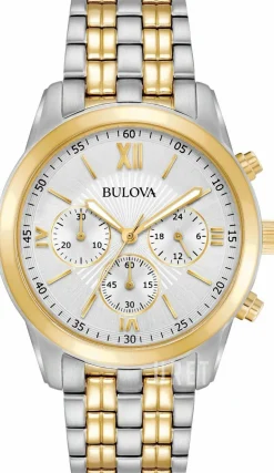 Silverfärgad/Gulguldtonat stål Ø40 mm