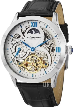 Silverfärgad/Läder Ø44 mm