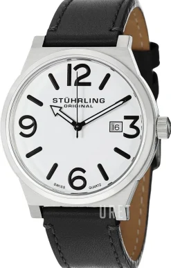 Silverfärgad/Läder Ø42 mm