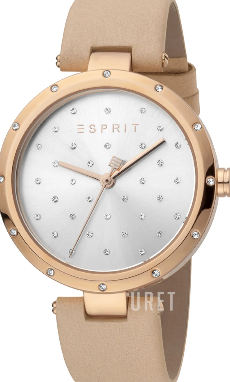 Silverfärgad/Läder Ø38 mm