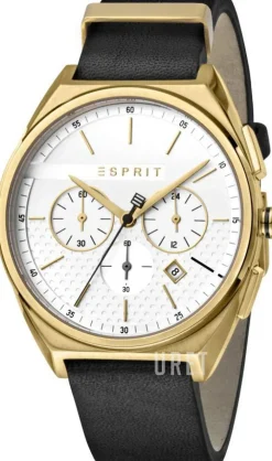 Silverfärgad/Läder Ø42 mm