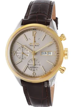 Silverfärgad/Läder Ø41 mm