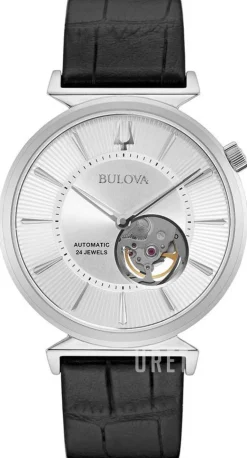 Silverfärgad/Läder Ø44 mm