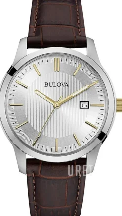 Silverfärgad/Läder Ø40 mm