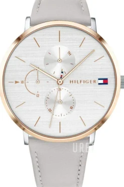 Silverfärgad/Läder Ø40 mm