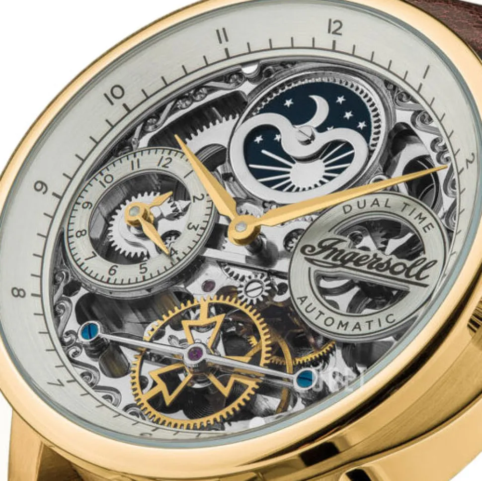 Silverfärgad/Läder Ø42 mm