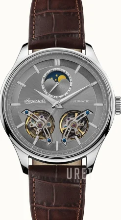 Silverfärgad/Läder Ø44 mm