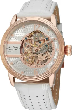 Silverfärgad/Läder Ø44 mm