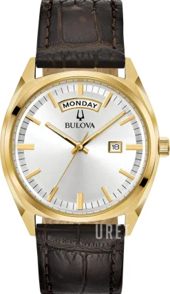 Silverfärgad/Läder Ø39 mm