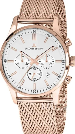 Silverfärgad/Roséguldstonat stål Ø42 mm