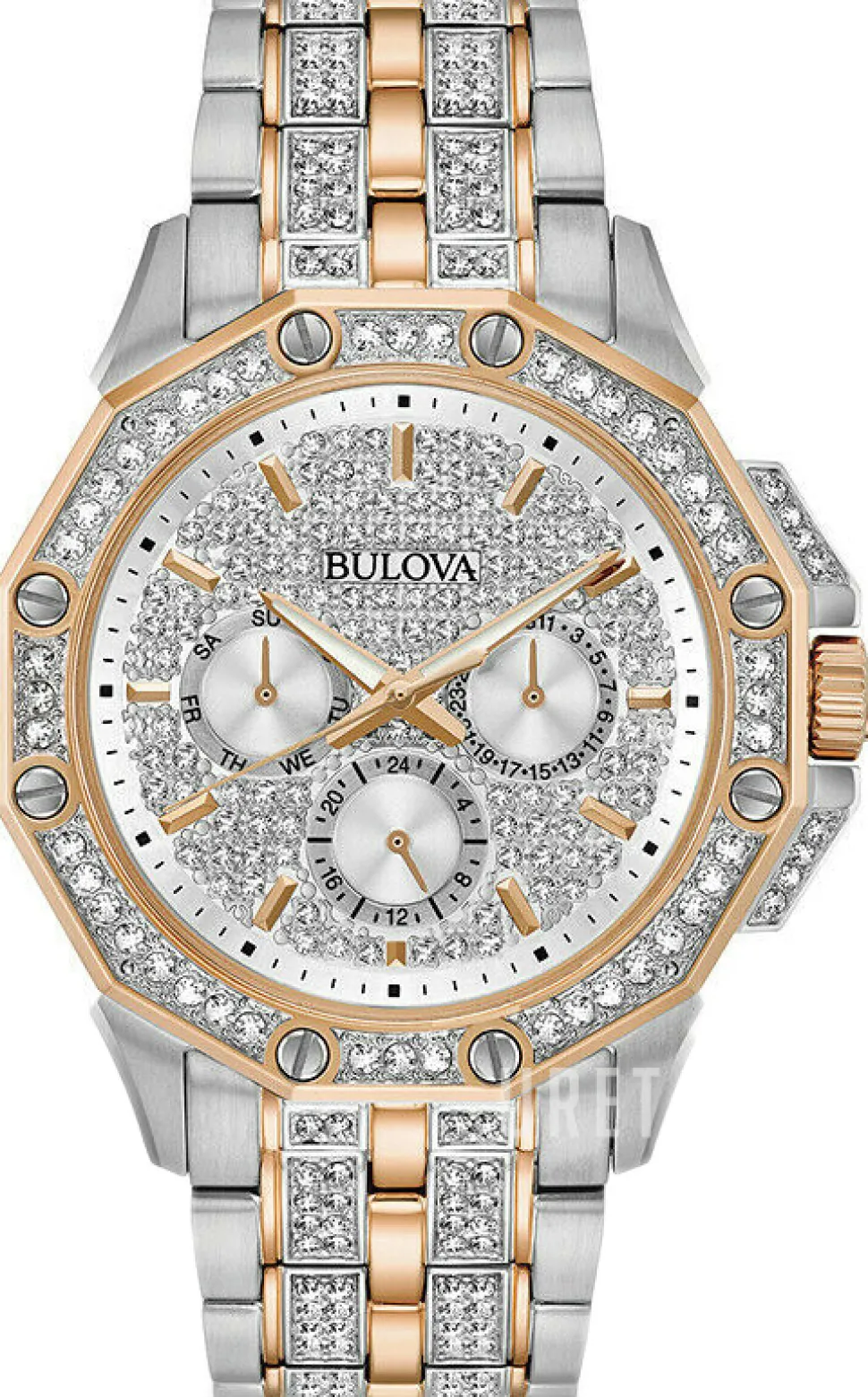 Silverfärgad/Roséguldstonat stål Ø41.5 mm