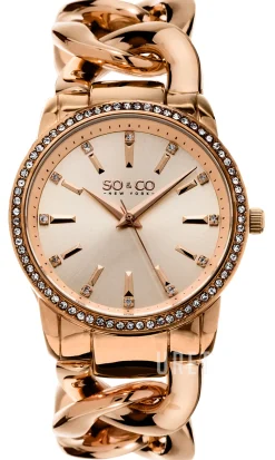 SoHo Roséguldstonad/Roséguldstonat stål Ø38 mm